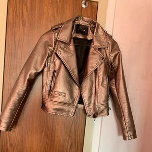 Girls Motorcycle faux leather